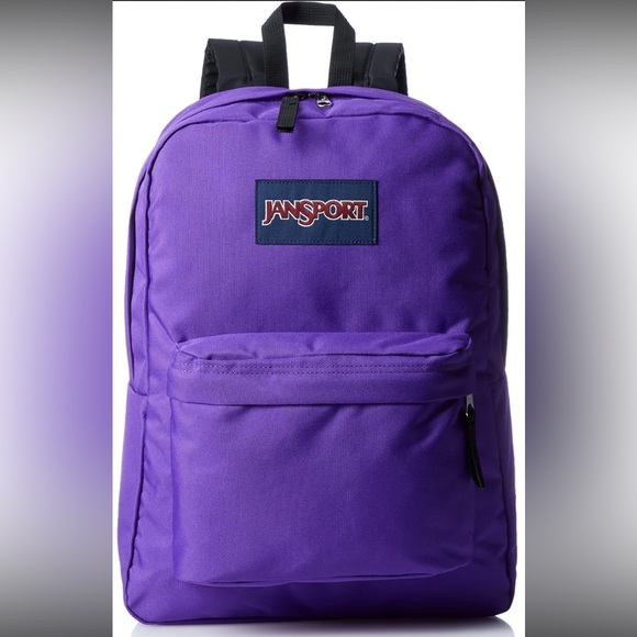 💜🎒 Classic JanSport Superbreak Signature Purple Backpack - Picture 5 of 9